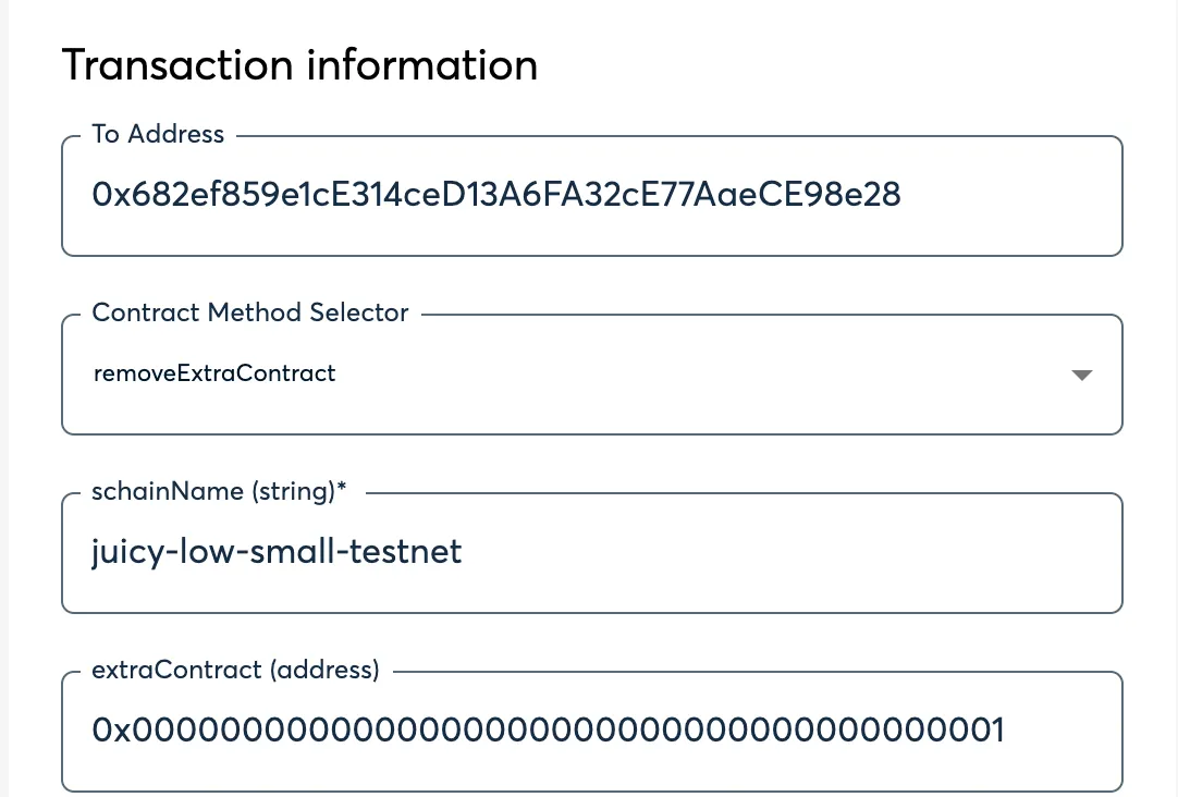 Input transaction details